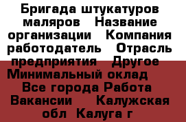 Бригада штукатуров-маляров › Название организации ­ Компания-работодатель › Отрасль предприятия ­ Другое › Минимальный оклад ­ 1 - Все города Работа » Вакансии   . Калужская обл.,Калуга г.